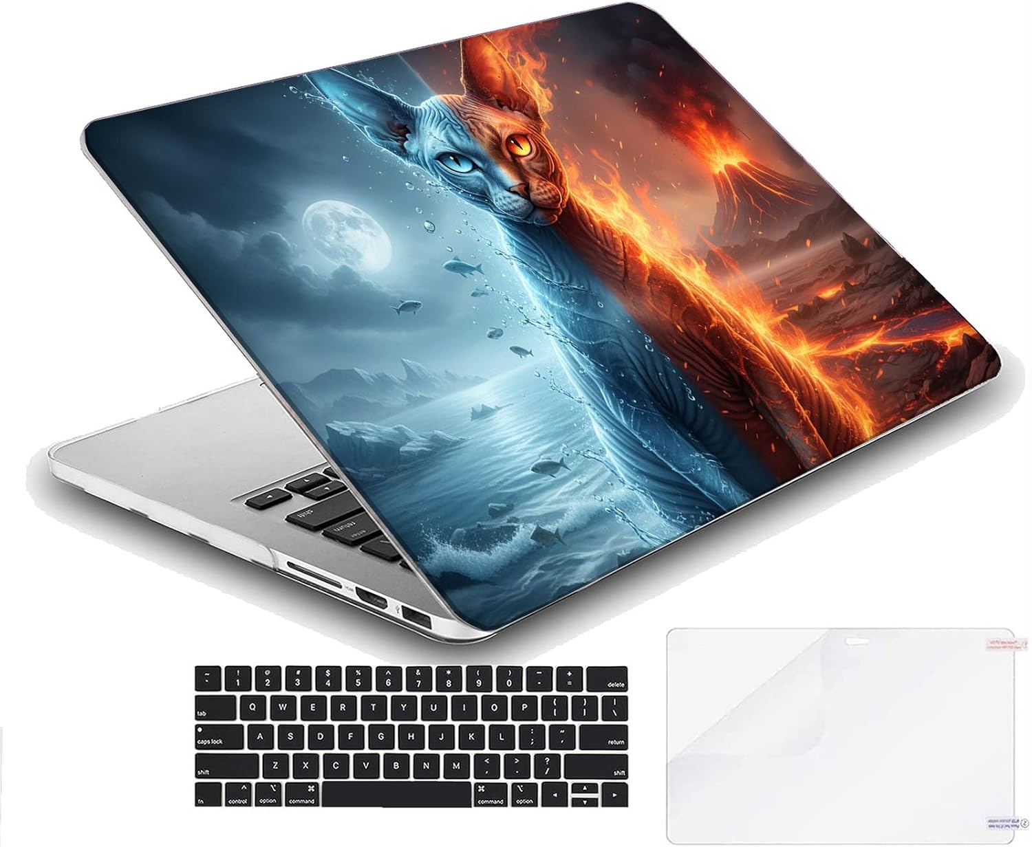 Compatible with MacBook Neo 13-inch, Hard Shell Case with Keyboard Cover and Screen Protector (A3404 A18 Pro chip, 2026 Release) - Sphinx Cat MC22350