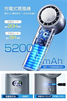 ハンディファン グレー 冷却機能付き 冷却プレート付きハンディファン Sarina | HIKOTA-ESHOP 商品情報