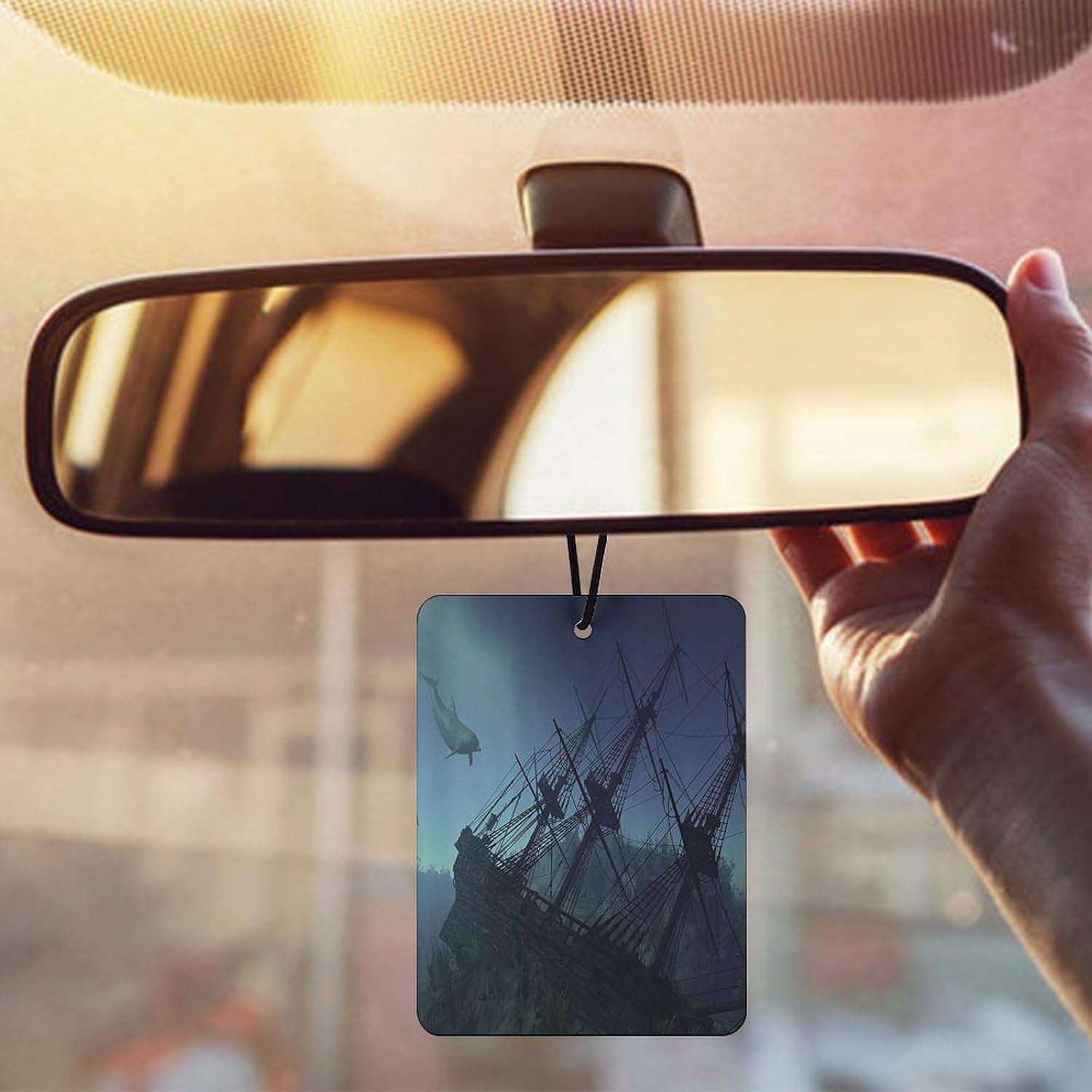 Undersea Shipwreck Car Air Freshener Hanging Car Scent Cards Decor Interior Accessories