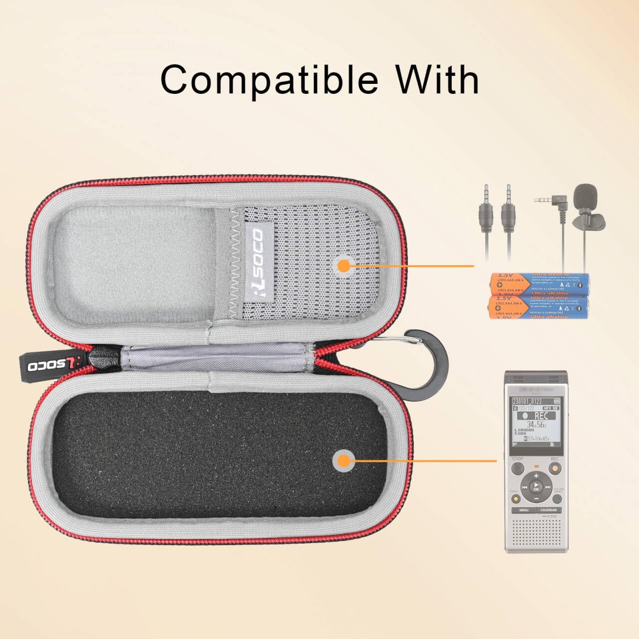 RLSOCO Etui do OM SYSTEM LS-P5 Rejestrator Audio Hi-Res (Tylko Etui)