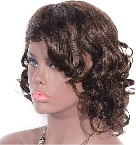 Amazon Co Jp ヨーロッパとアメリカンスタイル 本物の髪 長い巻き毛 茶色のかつら ウィッグヘアセット レディース 女性用かつら Tsyghp Size 16 服 ファッション小物