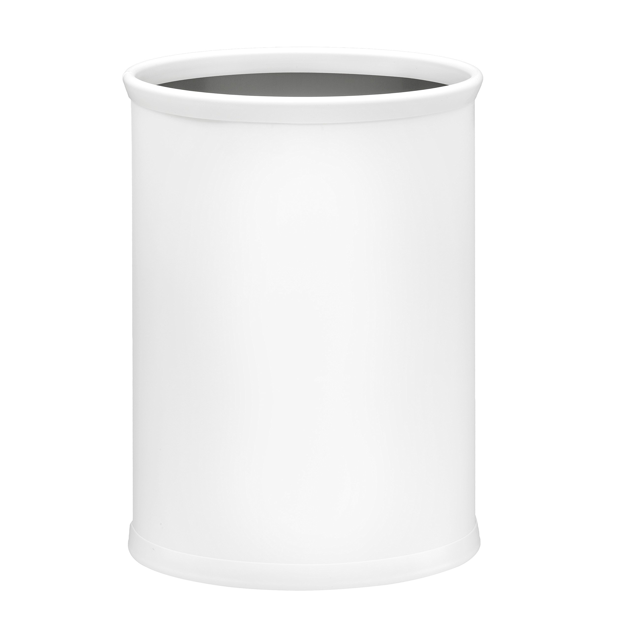 Kraftware Owalny kosz na śmieci, biały, 35,6 cm (35,