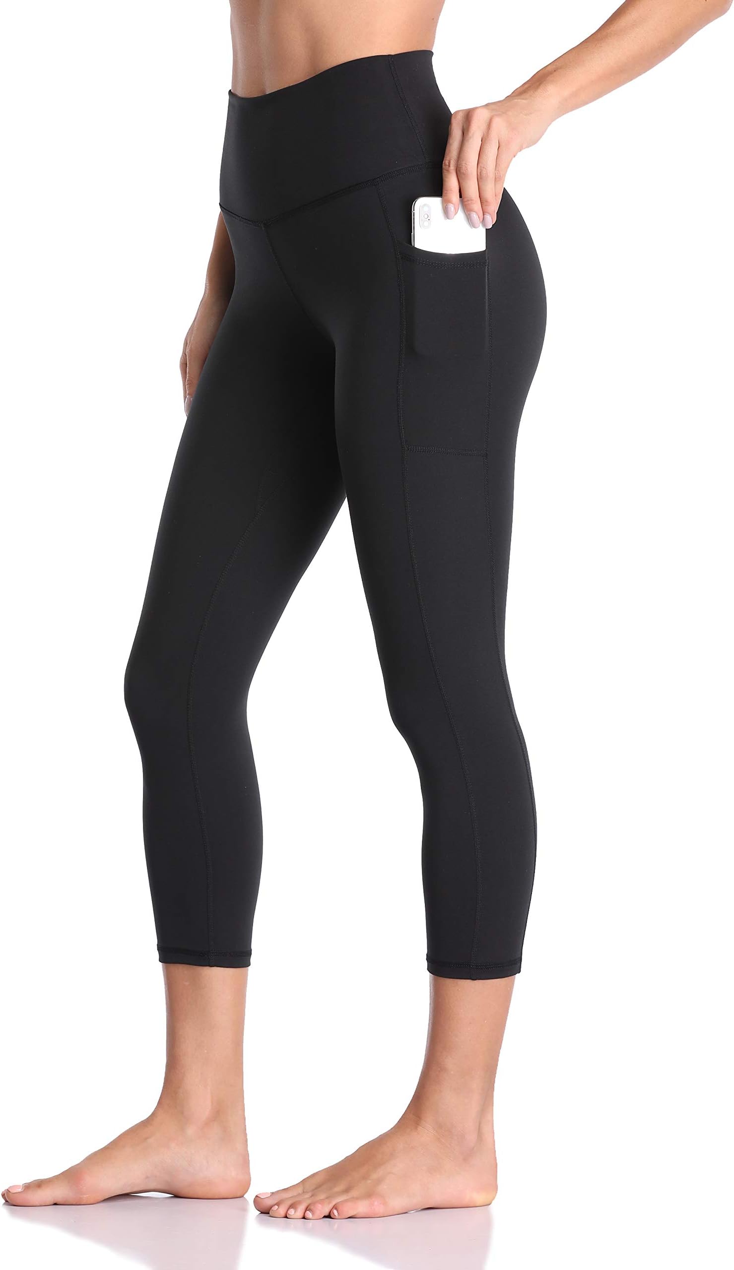 Women's High Waisted Yoga Capris 21" Inseam Leggings with Pockets