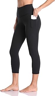 Colorfulkoala Women's High Waisted Yoga Capris 21" Inseam Leggings with Pockets