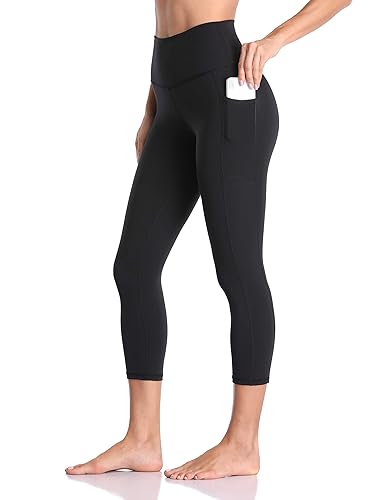Colorfulkoala Women's High Waisted Yoga Capris 21" Inseam Leggings with