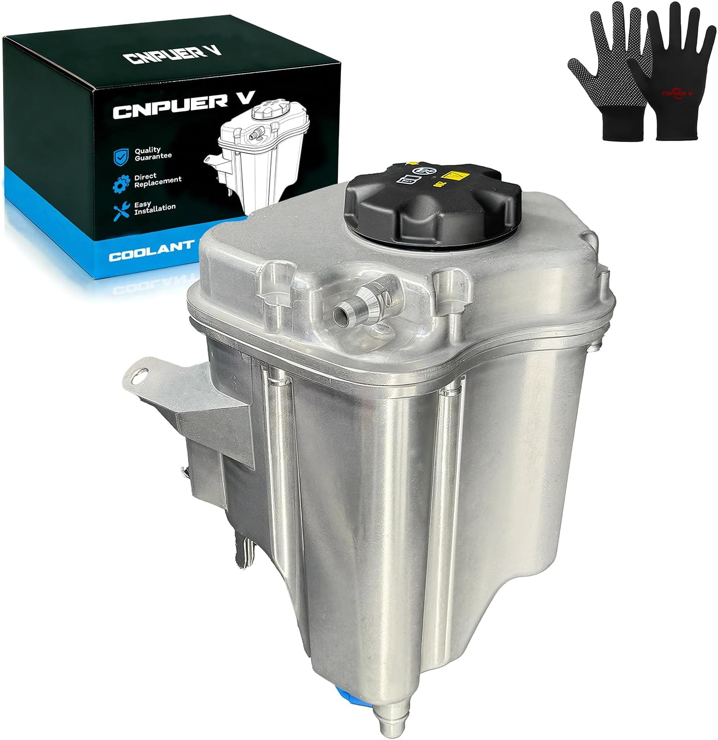 Upgraded Aluminum Coolant Reservoir Tank for BMW X5 X6 E70 E71 E72 F15 F16 F85 F86 2007-2019, Coolant Expansion Overflow Tank Replacement, Replace 17138621092 603-361