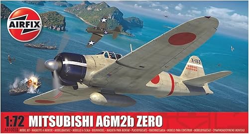 Miniatura 3 de Airfix Mistubishi A6M2b Zero 172 WWII IJN Aviación Militar Kit de Modelo de Plástico A01005B