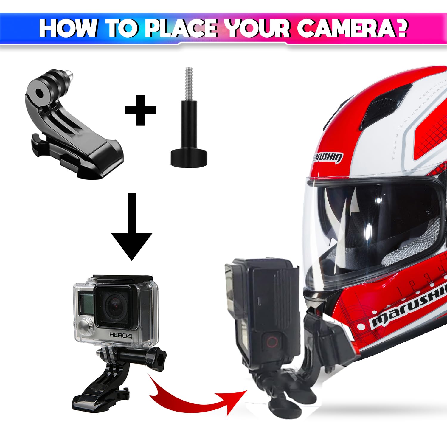 amiciCare Action Camera Mount for HJC RPHA11 Helmet 2