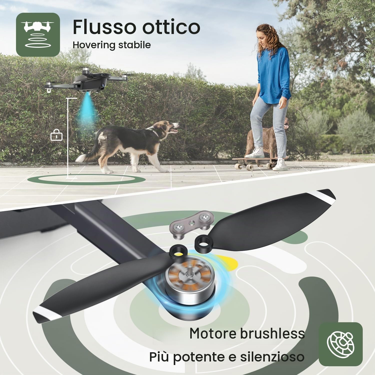 Holy Stone HS175D Drone Pieghevole con Fotocamera 4K per Adulti, RC Quadcopter con GPS Auto Return, Follow Me, Motore Brushless, Cerchio Fly, Waypoint Fly, Altitudine Hold, 46 Mins Long Flight