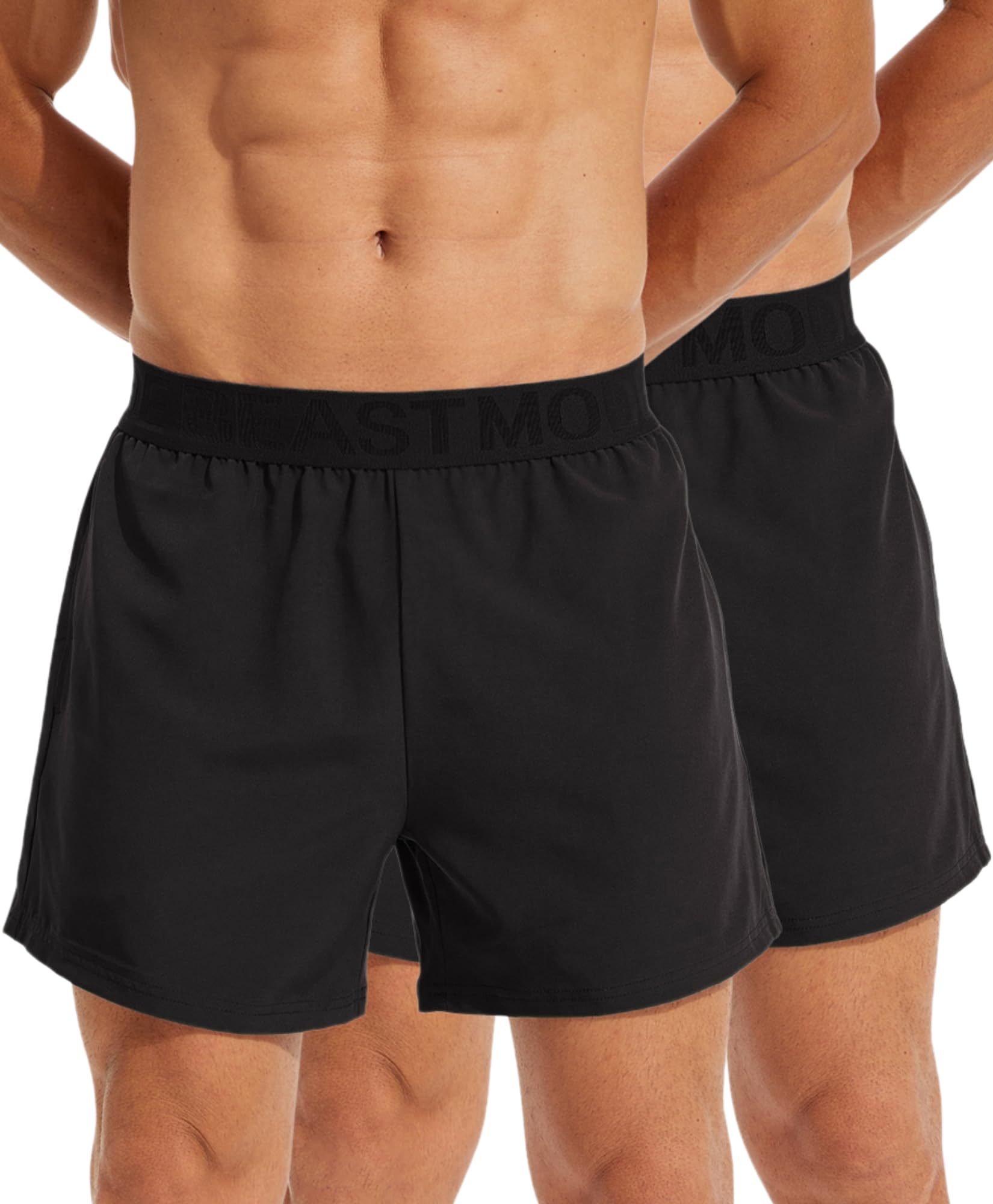 Boxing Honey Badger Mens 2 Packs Gym Workout Shorts Lightweight Quick Dry Training Running 5 inch Two Packs Shorts