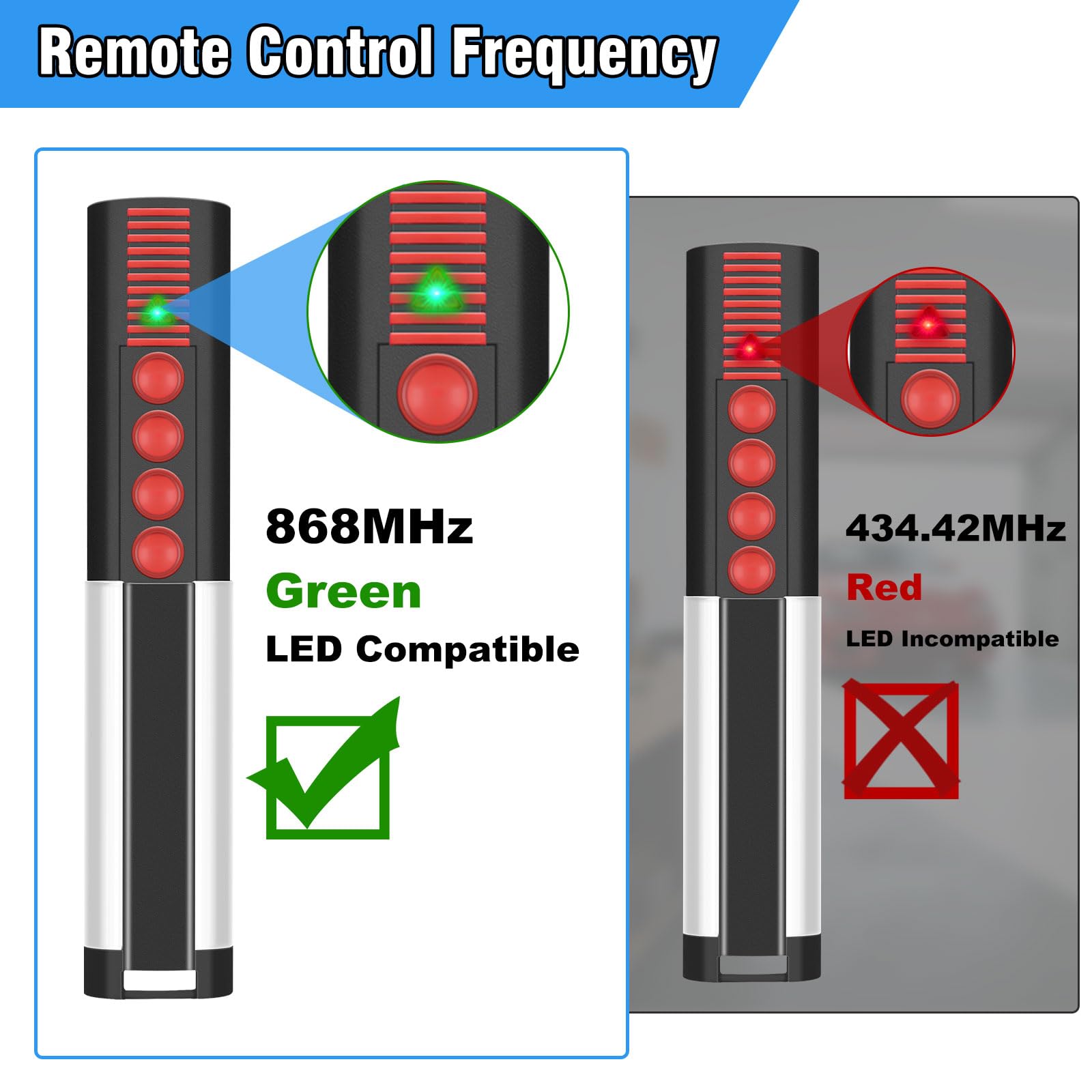 3 Stück Ersatz für Sommer handsender, 868,8 MHz garagentor fernbedienung 4 Kanal, Kompatibel mit Sommer 4020 TX03-433-4, 4020V000, 4025V000, 4026V000