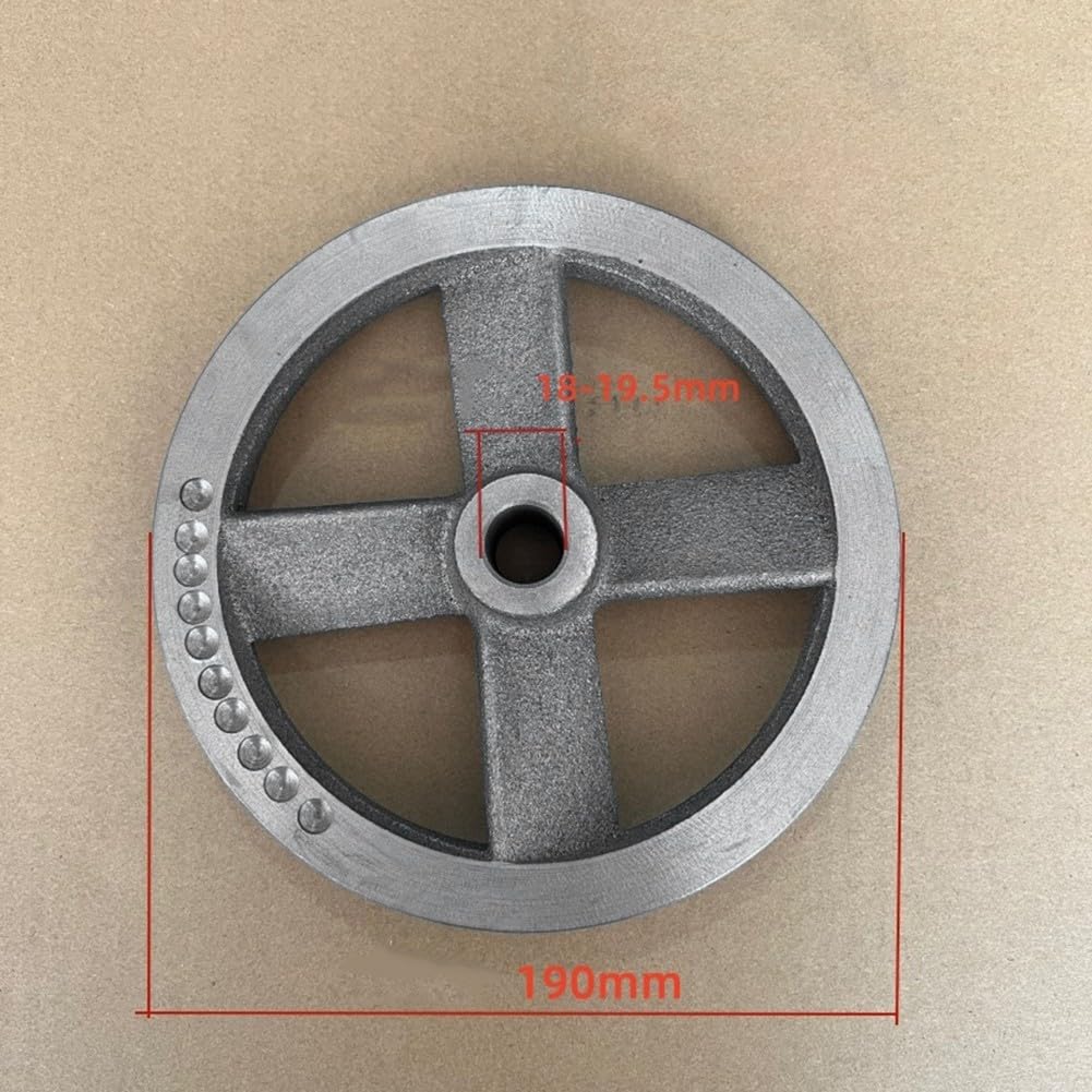 Puleggia a cinghia per compressore d'aria a scanalatura singola, struttura robusta, materiale metallico (B)
