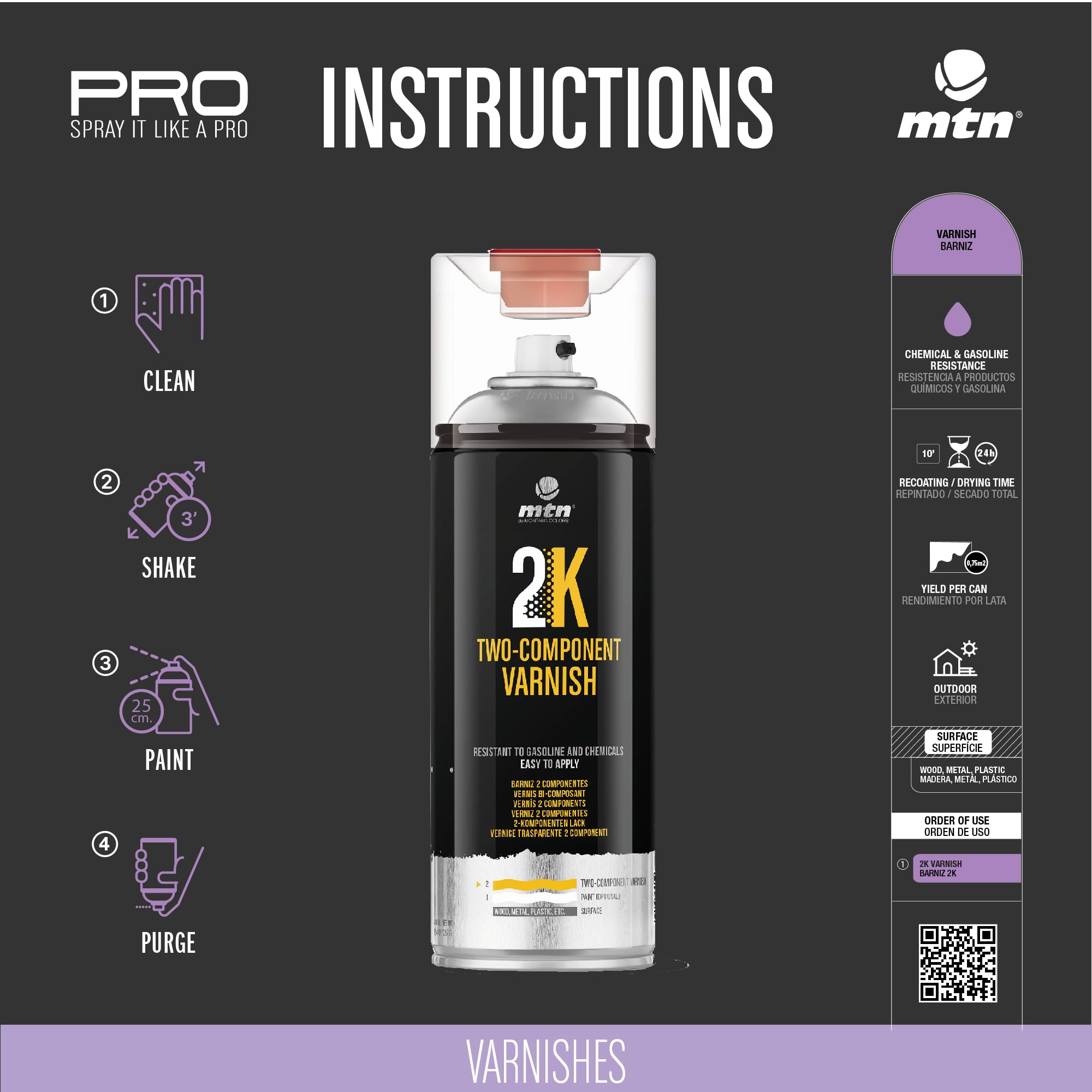 MTN PRO Barniz 2K Brillo 400ml