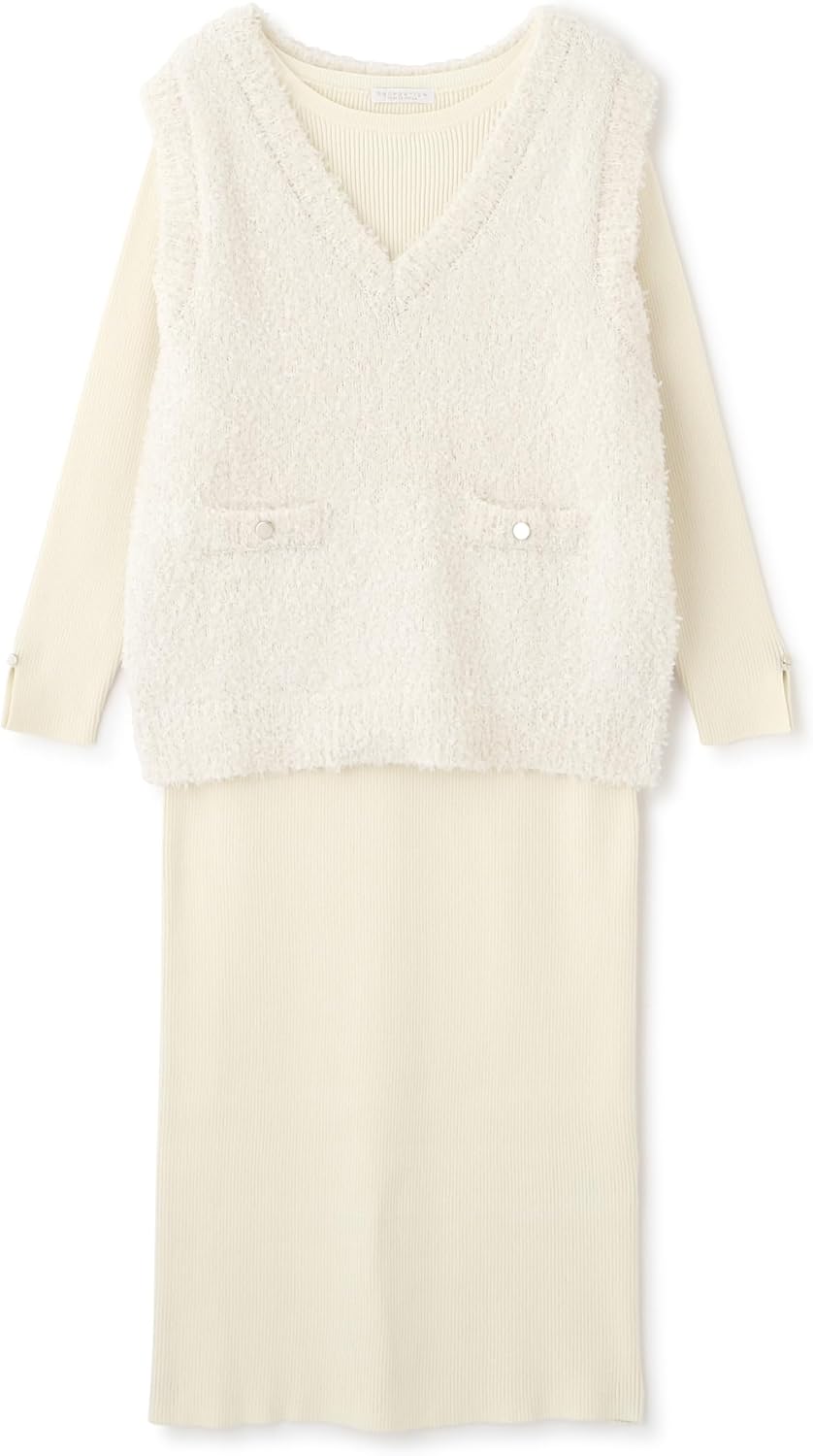 Low Classic アイボリー ハイネック長袖トップス さりげない配色