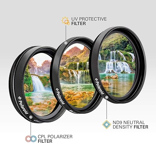 Miniatura 2 de Polaroid Optics - Juego de filtros de 3 piezas de 1.594 in [UV, CPL, densidad neutra] incluye funda de transporte de nailon, compatible con todos