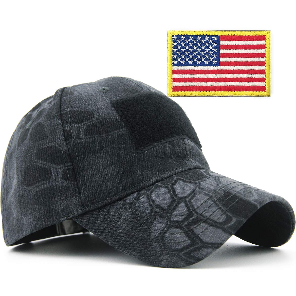 Buy REDSHARKS Snake Camoue Camo Baseball Cap with American USA Operator