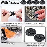 Vista 4 de 2 tapas de cubo de remolque de 1.98 pulgadas, cojinete de husillo de remolque, tapa antipolvo, cubierta de grasa y 2 tapones de goma adicionales