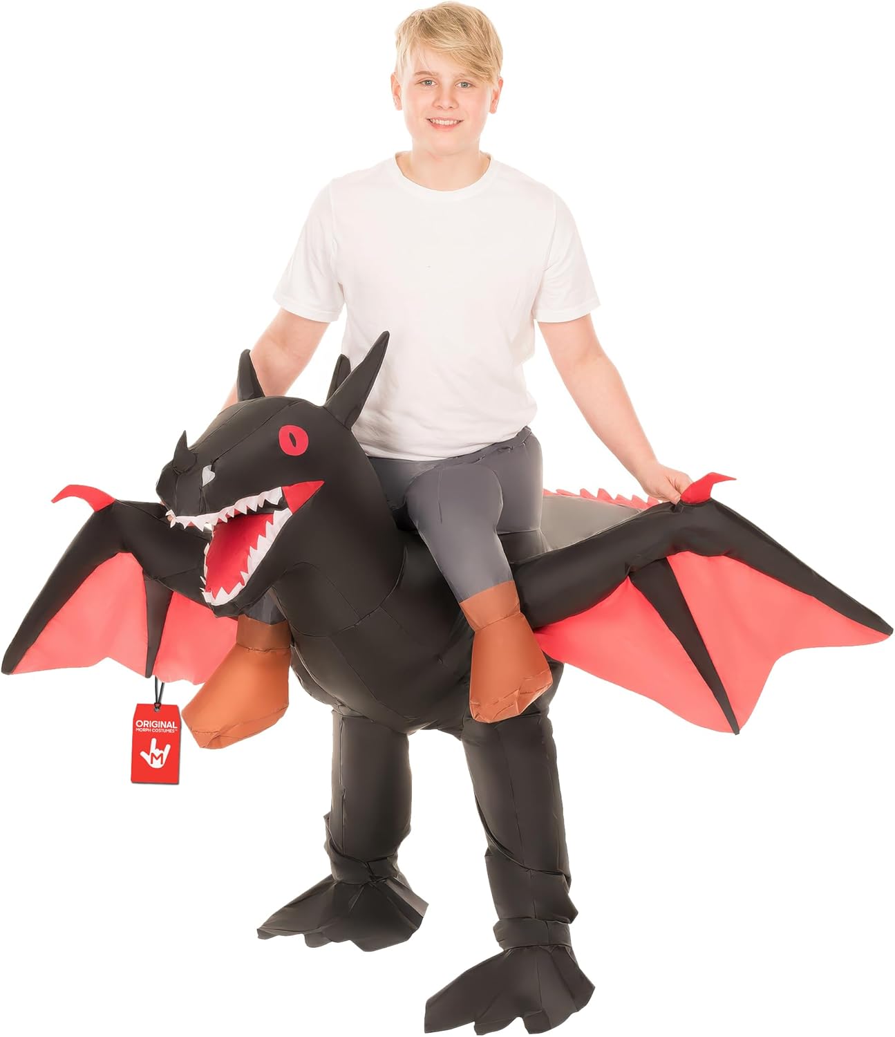 Morph Inflatable Ride-On Dragon Halloween Costume for Adults