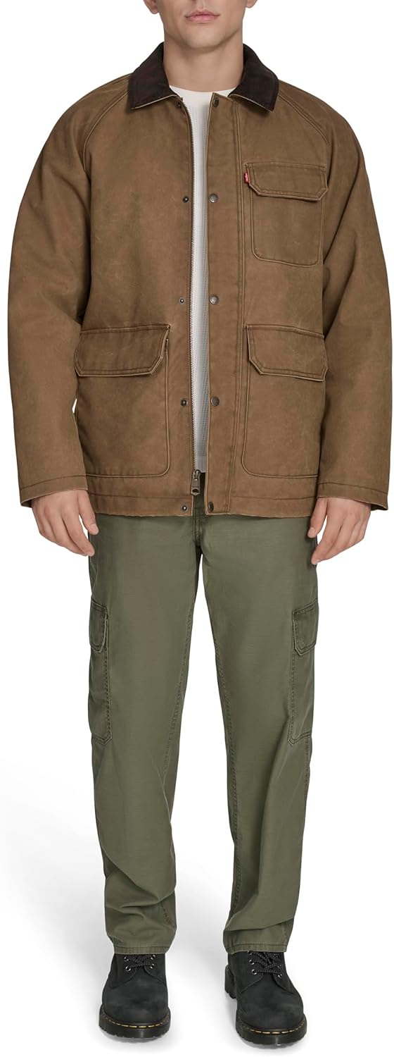 Levi's mens Cotton Barn Jacket With Corduroy Collar - Image 9