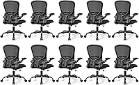Vista 11 de FelixKing Sillas de escritorio de oficina, silla ergonómica de escritorio para PC con ruedas, soporte lumbar ajustable y altura, silla giratoria