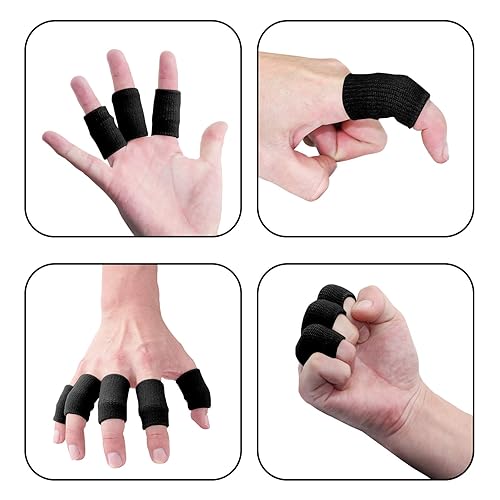 Miniatura 5 de Fundas para dedos, soporte de férula para el pulgar para soporte de dedos, cinta elástica transpirable, protector de presión de compresión para