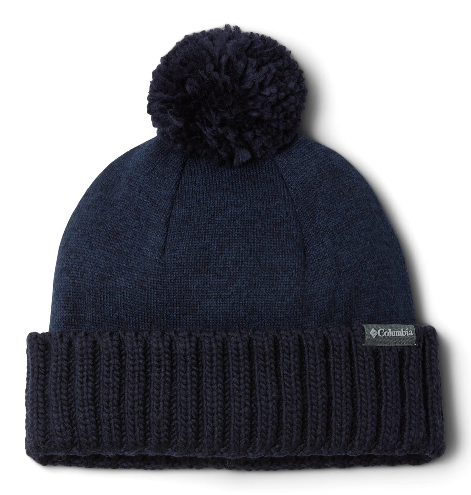 Columbia Unisex Dark Nocturnal Heather Sweater Weather Pom Beanie Hat, One Size
