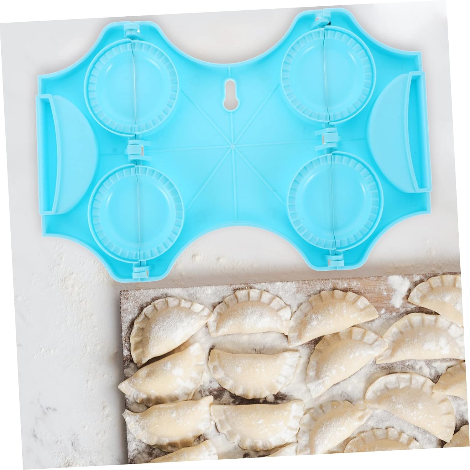 Portable Dumpling Maker Molds Easy Dumpling Kitchen Tool for Families Baking Molds Blue