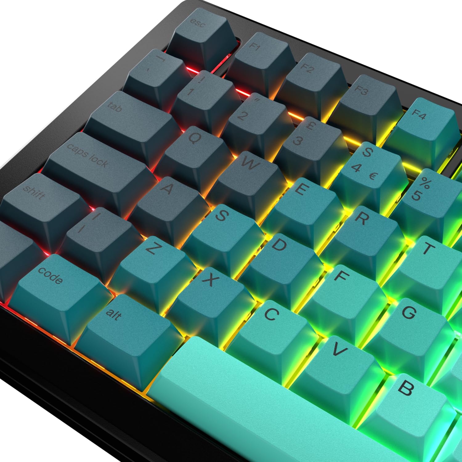 GLORIOUS GPBT Nakładki UK PBT Cherry (Rain Forest)