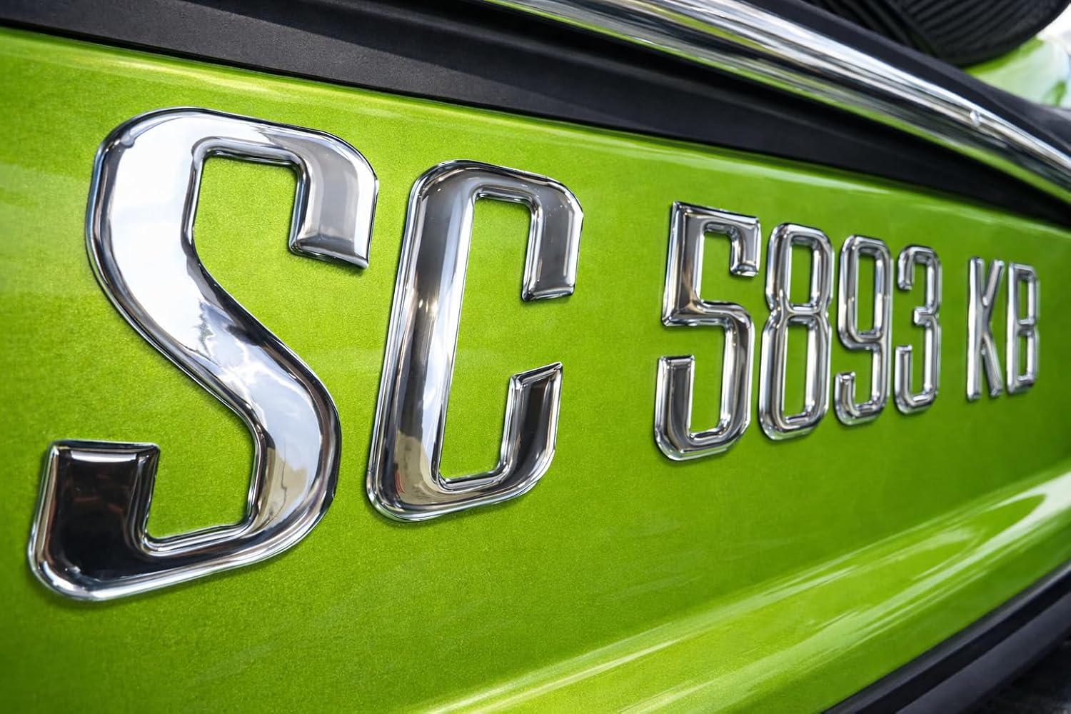 Chrome Boat Registration Numbers & Letters – Raised 3D Domed Marine-Grade Decals, 3 Inch Raised– Weatherproof Custom Boat & Jet Ski Numbers (18)