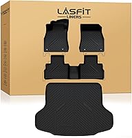 Vista 24 de LASFIT Alfombrillas para automóvil, para todo tipo de clima, elastómero termoplástico personalizable, fácil de limpiar, resistente, no se doblan