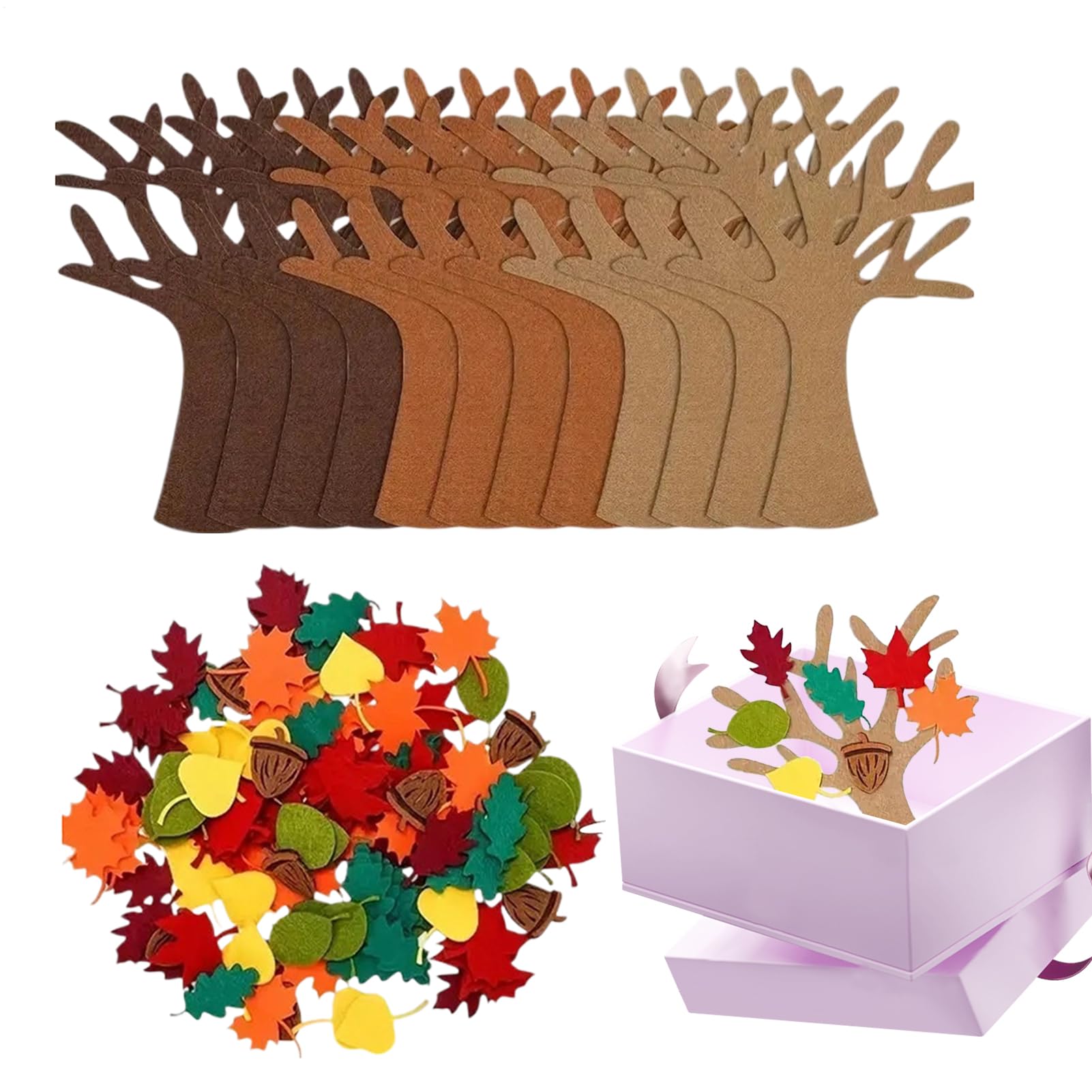 Felt Tree 96 Pieces Thanksgiving Decorations