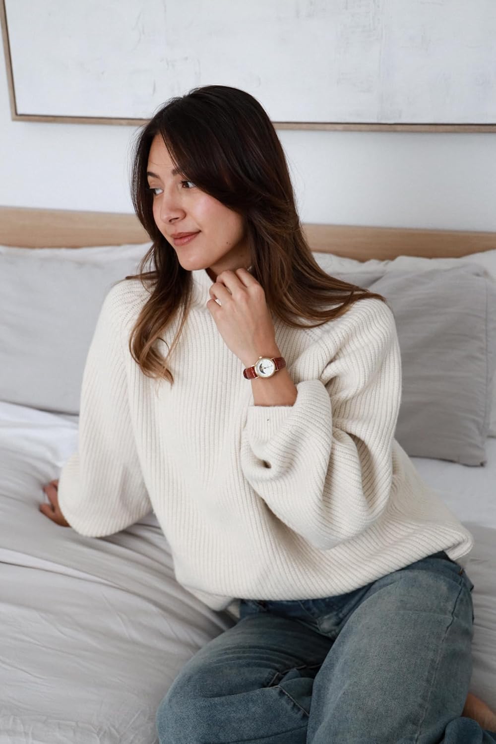 Peugeot Women 14K Plated Sun Moon Phase Vintage Dress Analog Watch with Leather Strap - Image 9