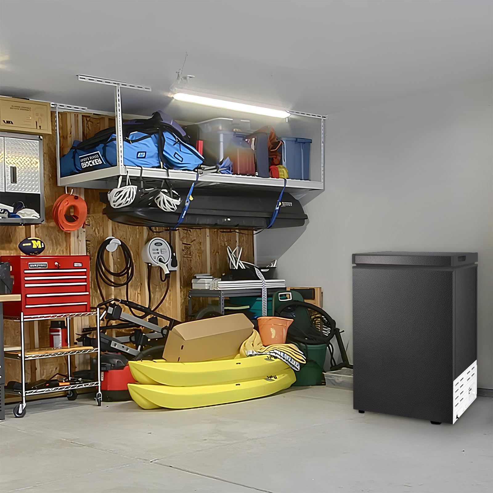 Cowsar Chest Freezer 3.5 Cu. Ft Deep Freezers With 2 Removable Baskets, Top Opening Door Compact Small Congelador, Adjustable 7-Temperature Control For Outdoor, Dorm Apartment, Commercial on Fridge.com - View 3
