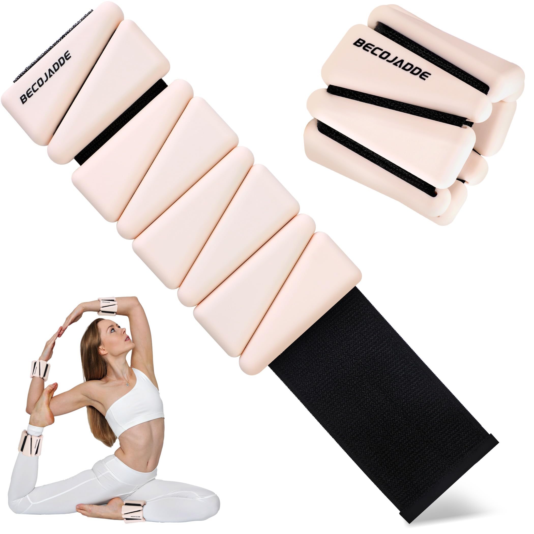 Ankle Weights for Women Adjustable Wrist Weights Set of 2