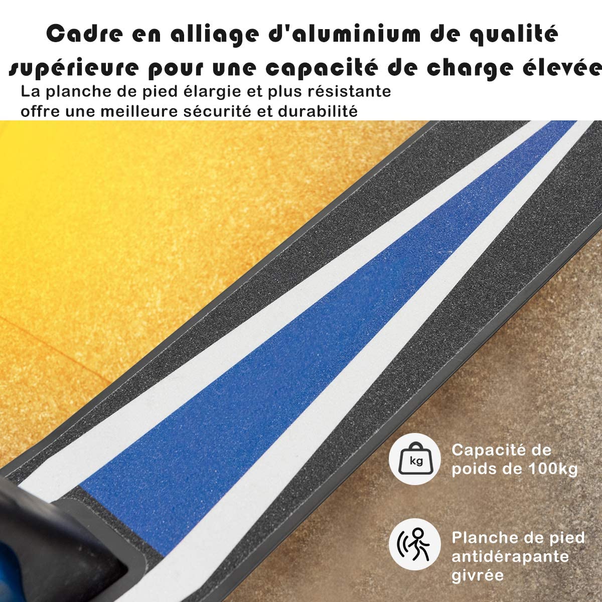 COSTWAY Trottinette Enfant Adultes(Charge Max 100 kg) avec Roues Lumineuse 200 mm, Trottinette Freestyle Pliable avec Béquille et Guidon Réglable, ABEC-7, Plateforme Antidérapante, 10 Ans+
