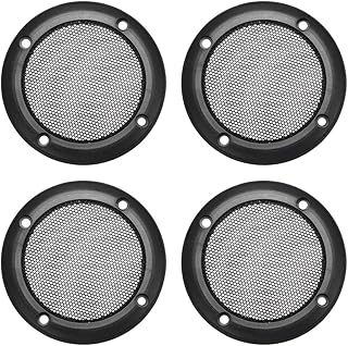 4 Pcs Haut-Parleur Grille Couverture 3.5 Pouces 107mm Mesh Décoratif Cercle Subwoofer Garde Protecteur Noir