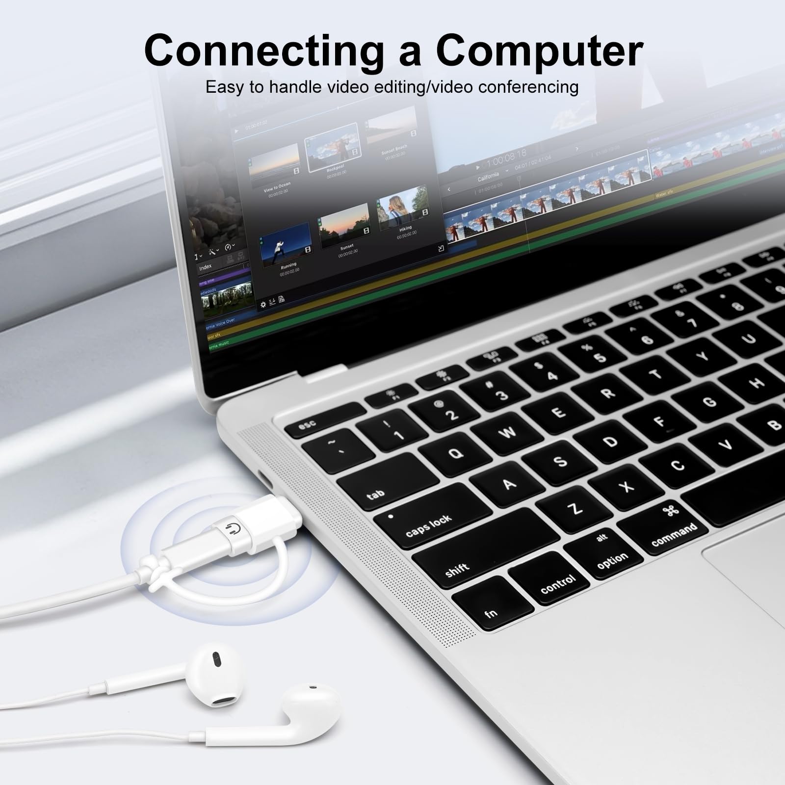 Adattatore Audio da USB C a Lightning, Convertitore HiFi per Cuffie, compatibile con iPhone/iPad Pro/Air/MacBook