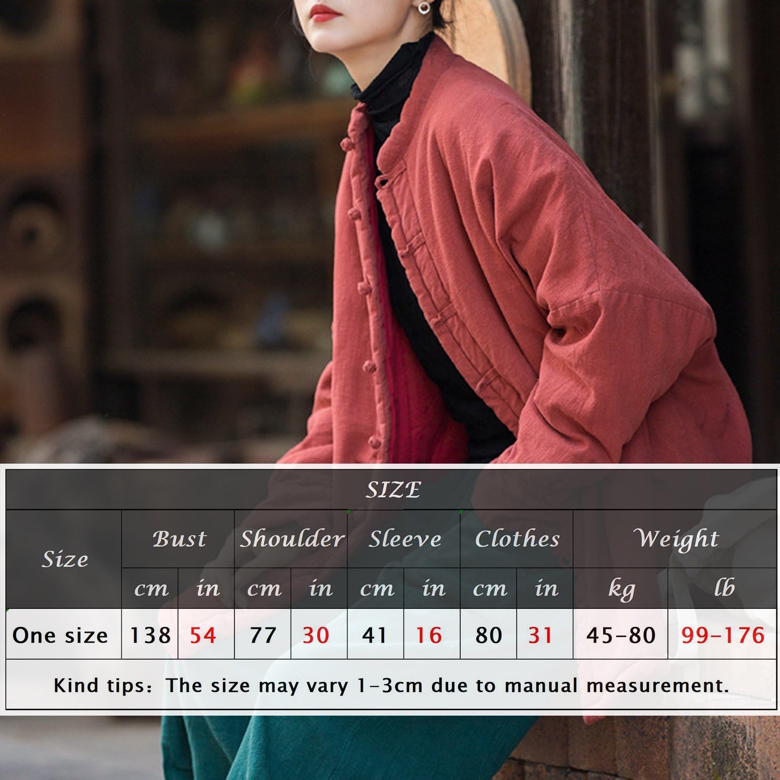 Veste Femme Style Chinois RéTro Court Hiver Ethnique Coton Matelassé Bouton Veste Femme Traditionnelle Haut