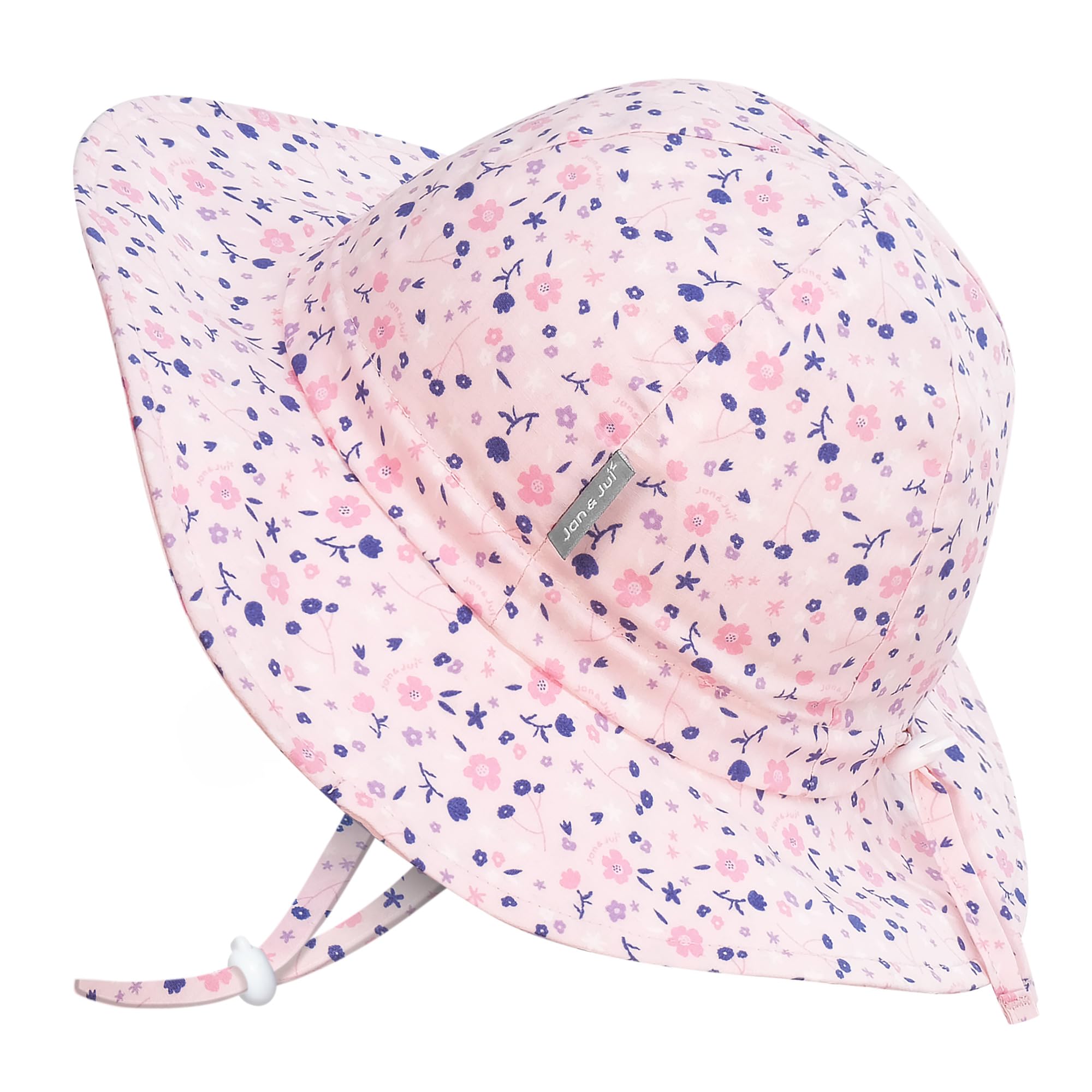 JAN & JUL Adjustable Cotton Floppy Sun Hat with 50+ UPF Protection for Girls