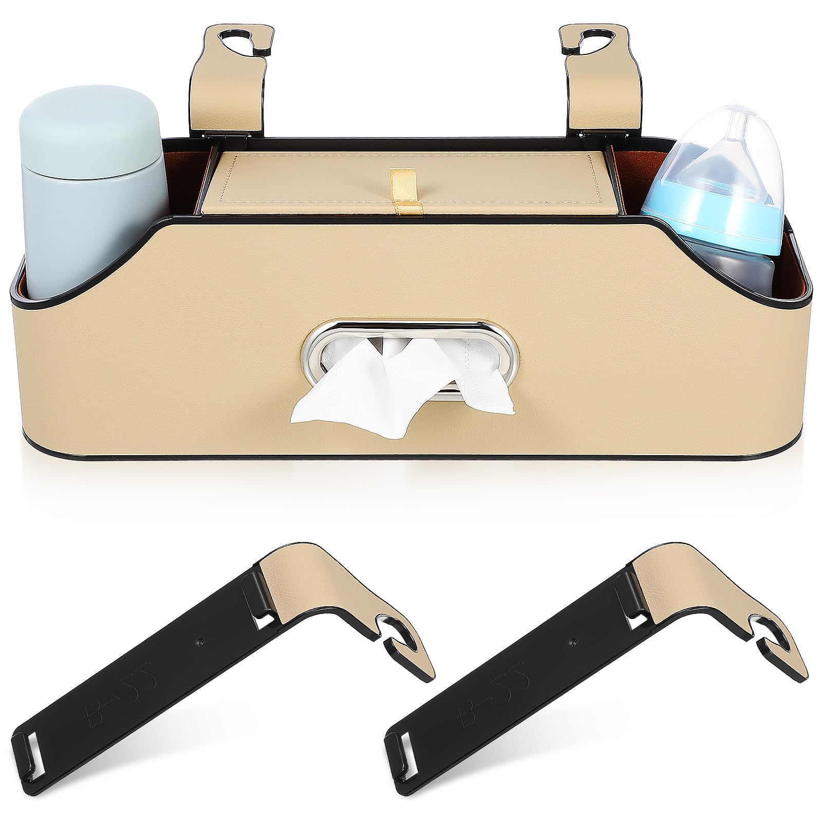 Boîte à mouchoirs pour voiture MAGICLULU rangement pratique intérieur et porte-gobelets