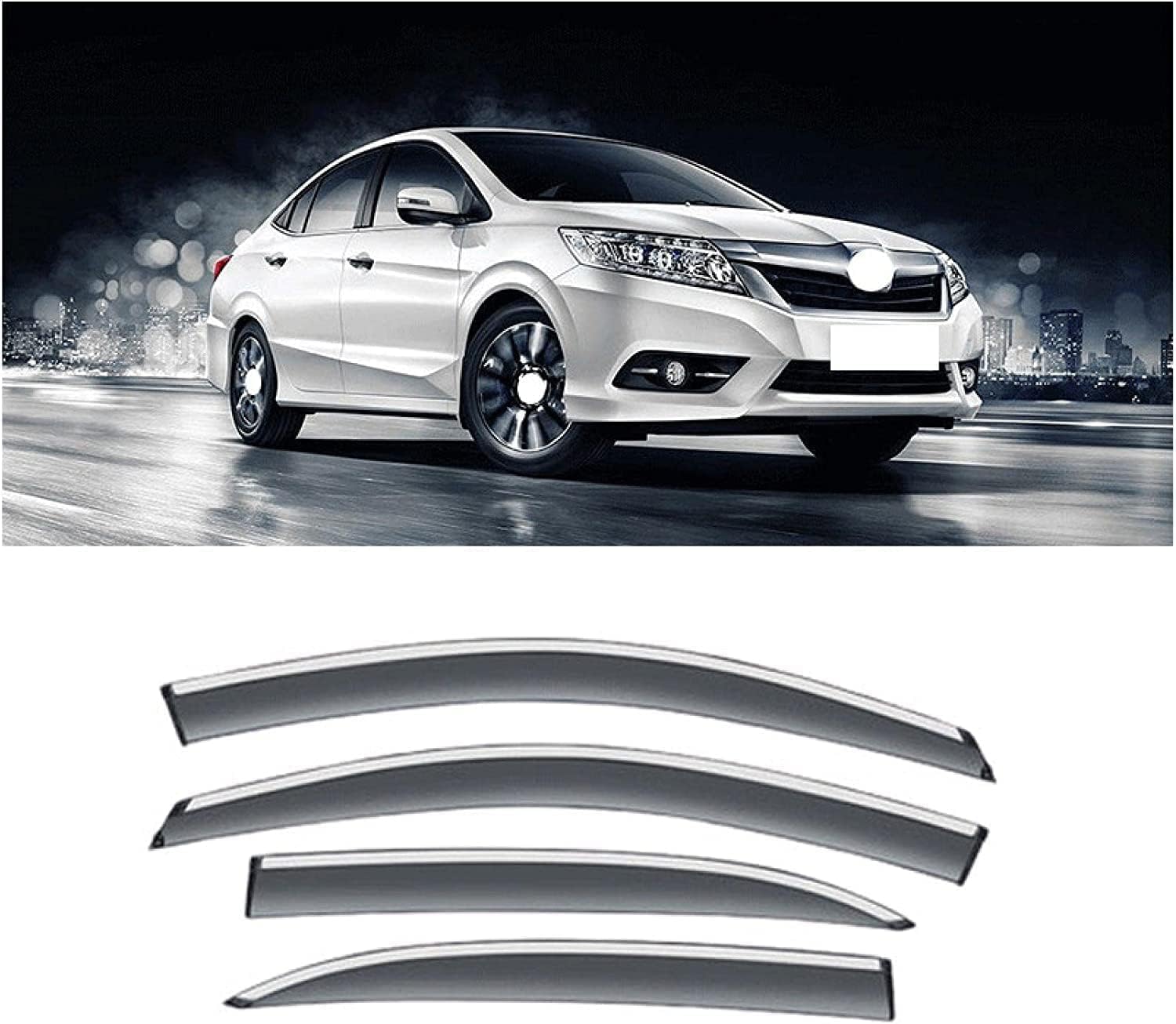PANXUC Car Wind Deflectors for Crider 2013-2018, Side Window Wind Rain Deflector Window Visor Sun Rain Guard Smoke Guards