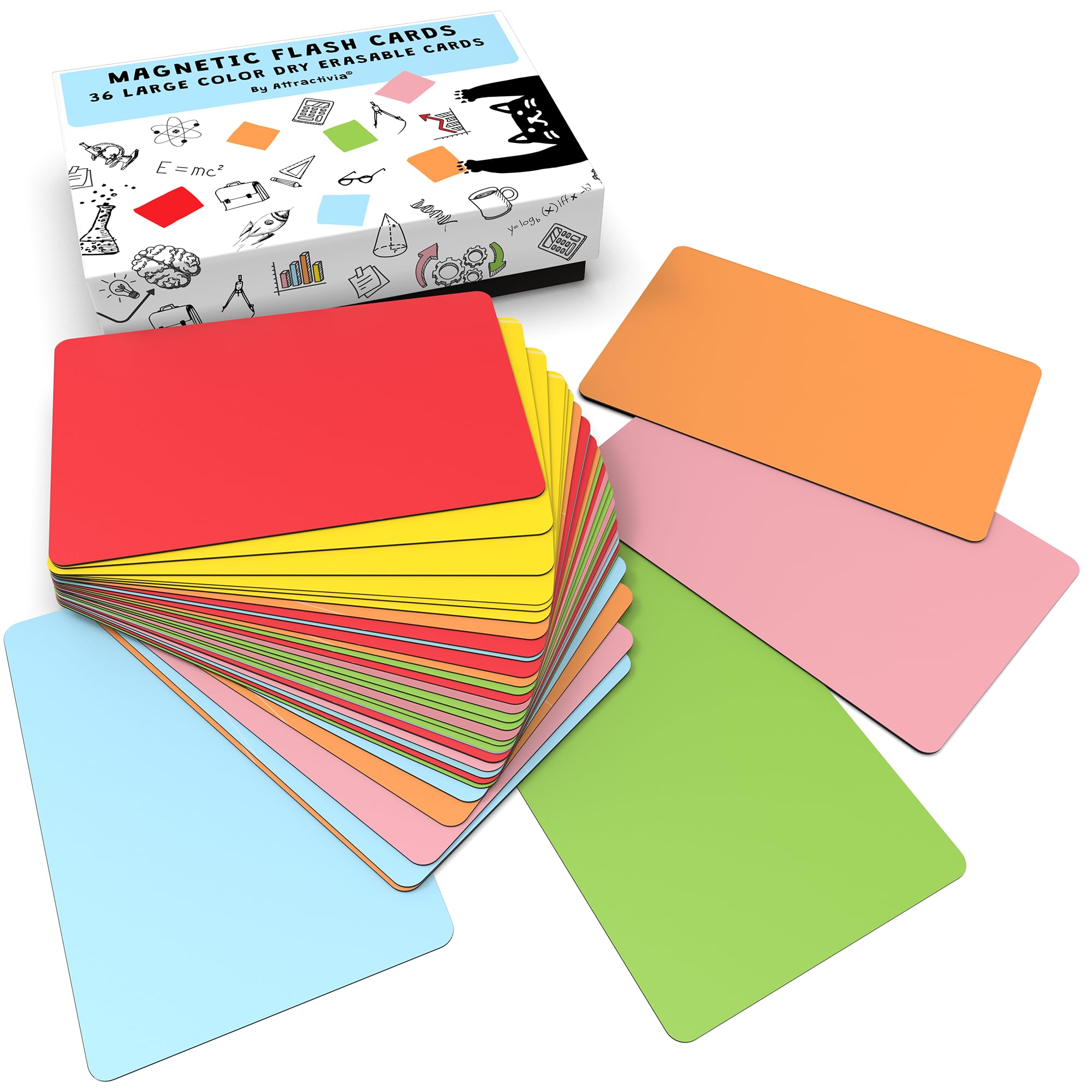 Attractivia Dry Erase Magnetic Labels 5.6 x 3.7 in, Dry Erase Magnets, 36-Pack, White Erasable Write-On All-Purpose Labels, for Office, Education, Home, Whiteboard — Amazon image 10