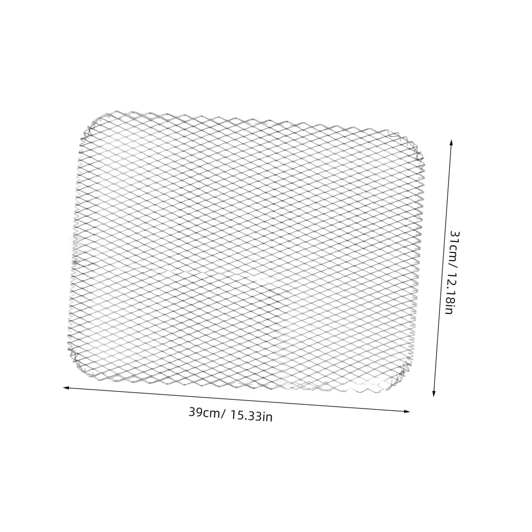 Abaodam 10pcs Bbq Grill Mesh Mat Disposable Aluminum Grill Topper Bbq Wire Mesh Net Outdoor Tray Aluminum Mats