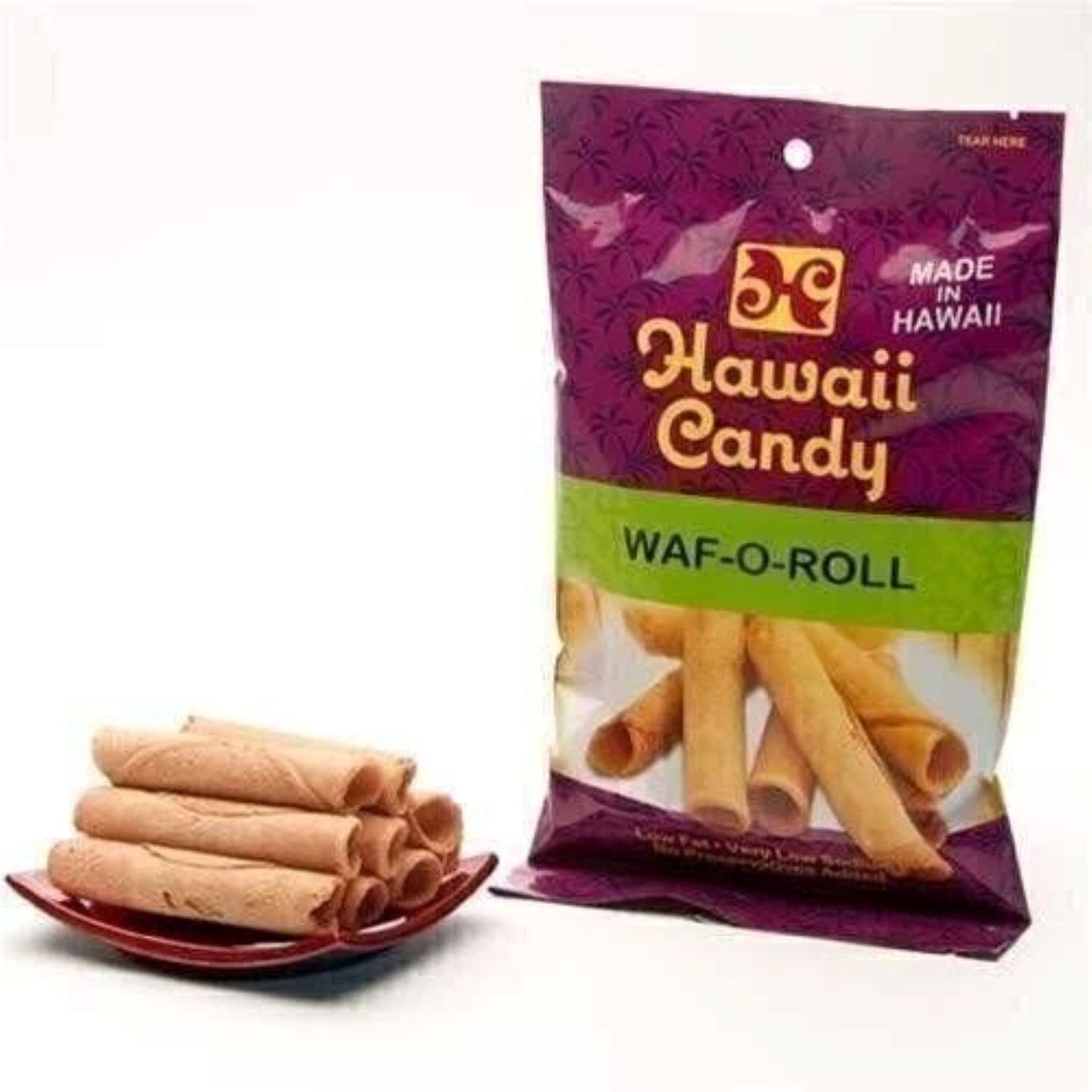Hawaii Candy Wafer Cookies Waf-O-Roll 3oz, 1 Pack