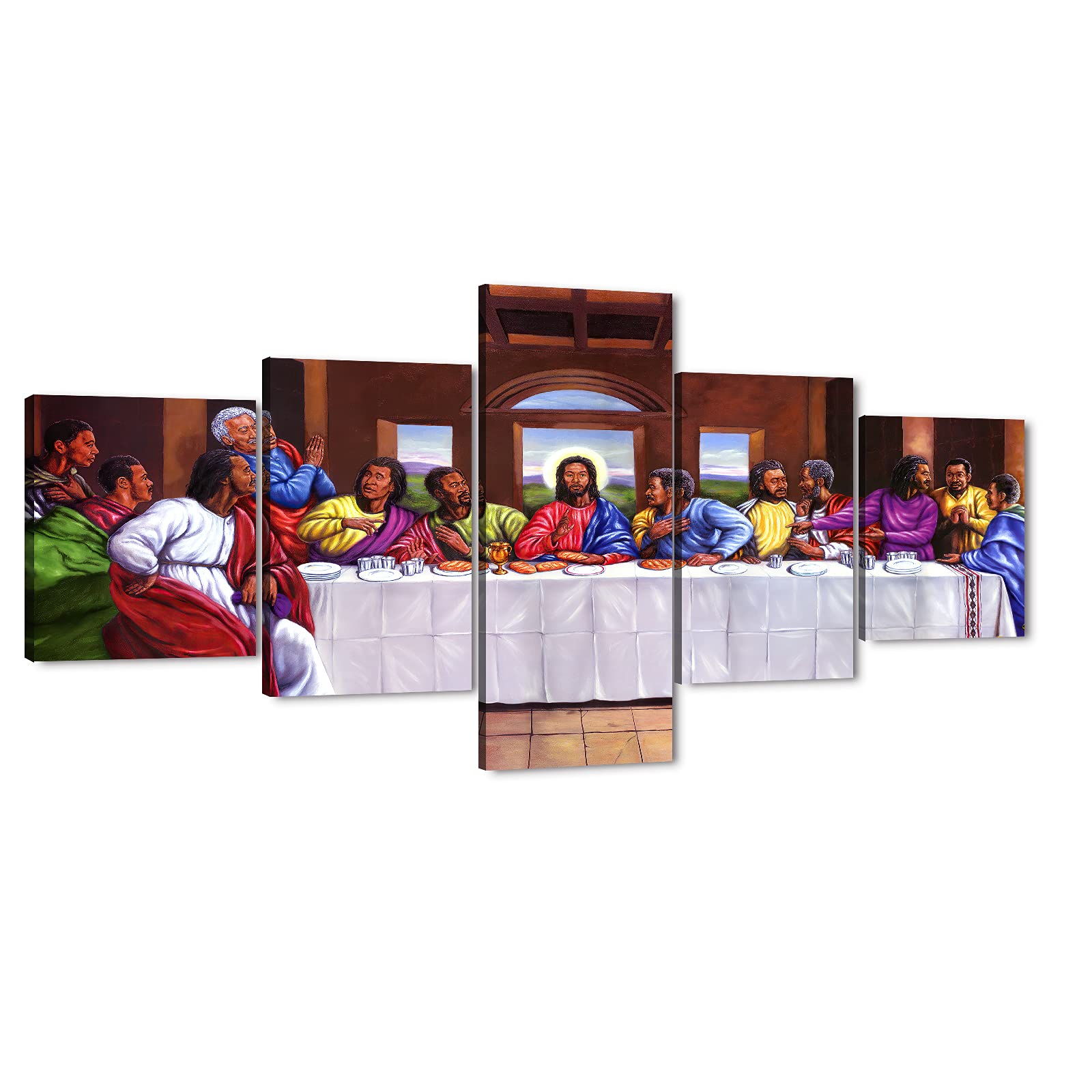 Buy The Last Supper Canvas Wall Art, 5 Pieces The Last Supper Wall