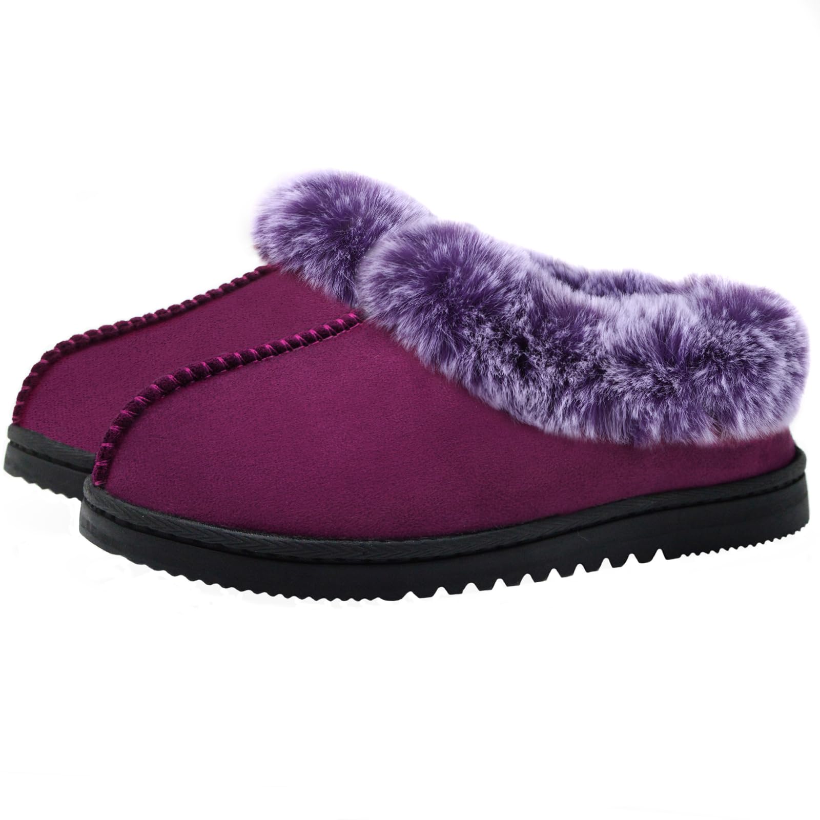 Faux Fur Women's Memory Foam Slipper Boots UBXRIN Womens