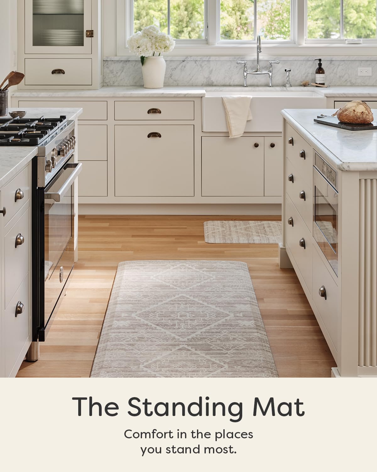 House of Noa Nama Standing Mat – Anti-Fatigue Cushioned Kitchen Mats for Floor | Ergonomic Bounce-Back Foam Kitchen Mats | Anti-Fatigue Mats for Kitchen & Standing | Ula Driftwood | 22