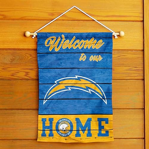 Miniatura 4 de Bandera decorativa de doble cara para jardín de Los Angeles Chargers Welcome Home