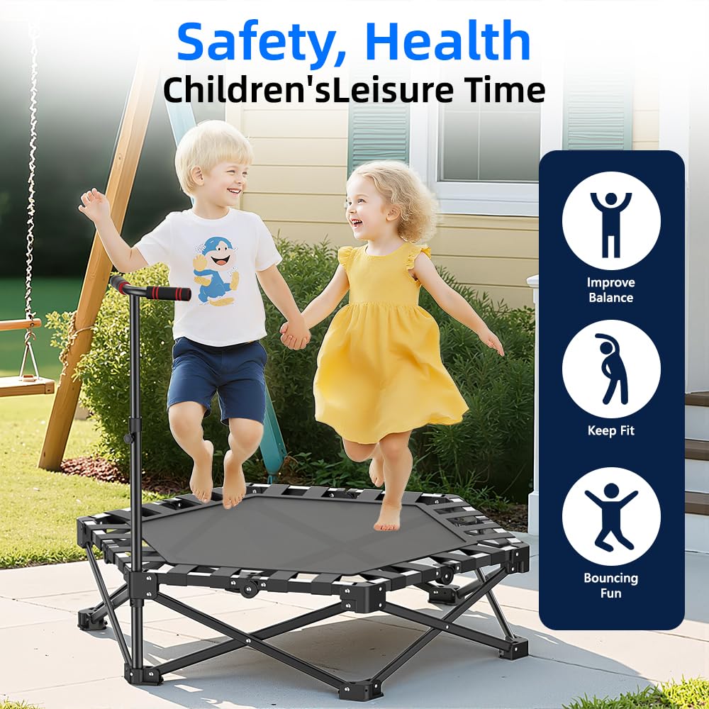Mini trampolino fitness da 50 pollici per adulti – Rimbalzo da interno con telaio robusto ideale per l'allenamento a casa ed esercizi sportivi. Portata massima 230 kg.