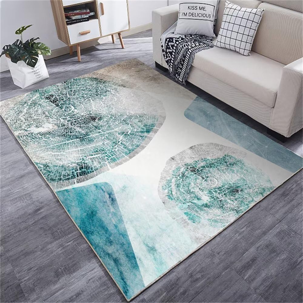 Tapis grand taille bleu 170x240 pour salon moquette pas cher chambre